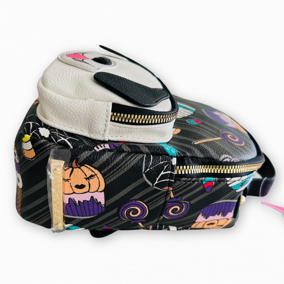 Betsey Johnson Halloween Vampire Puppy Black Print Mini Backpack NWT - Picture 2 of 14